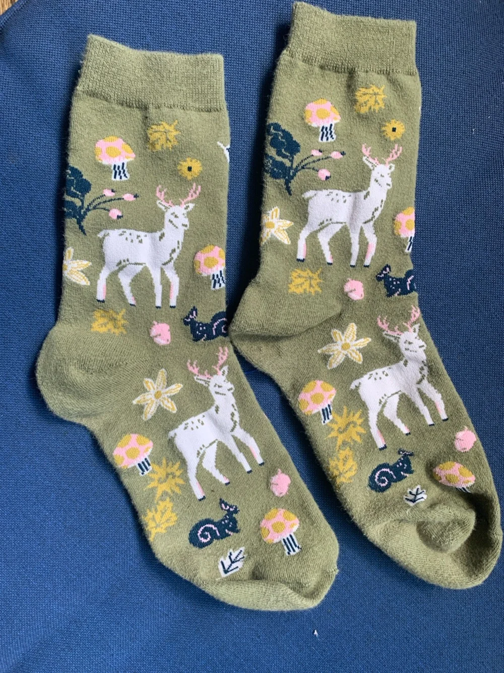 Deer/woodland friends socks - free add on